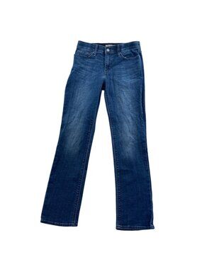 Levis Womens 525 Perfect Waist Straight Jeans Size 8 Short Blue Denim Stretch